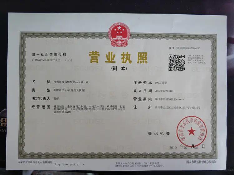 Changzhou Weiyuan Rubber & Plastic Products Co., Ltd.