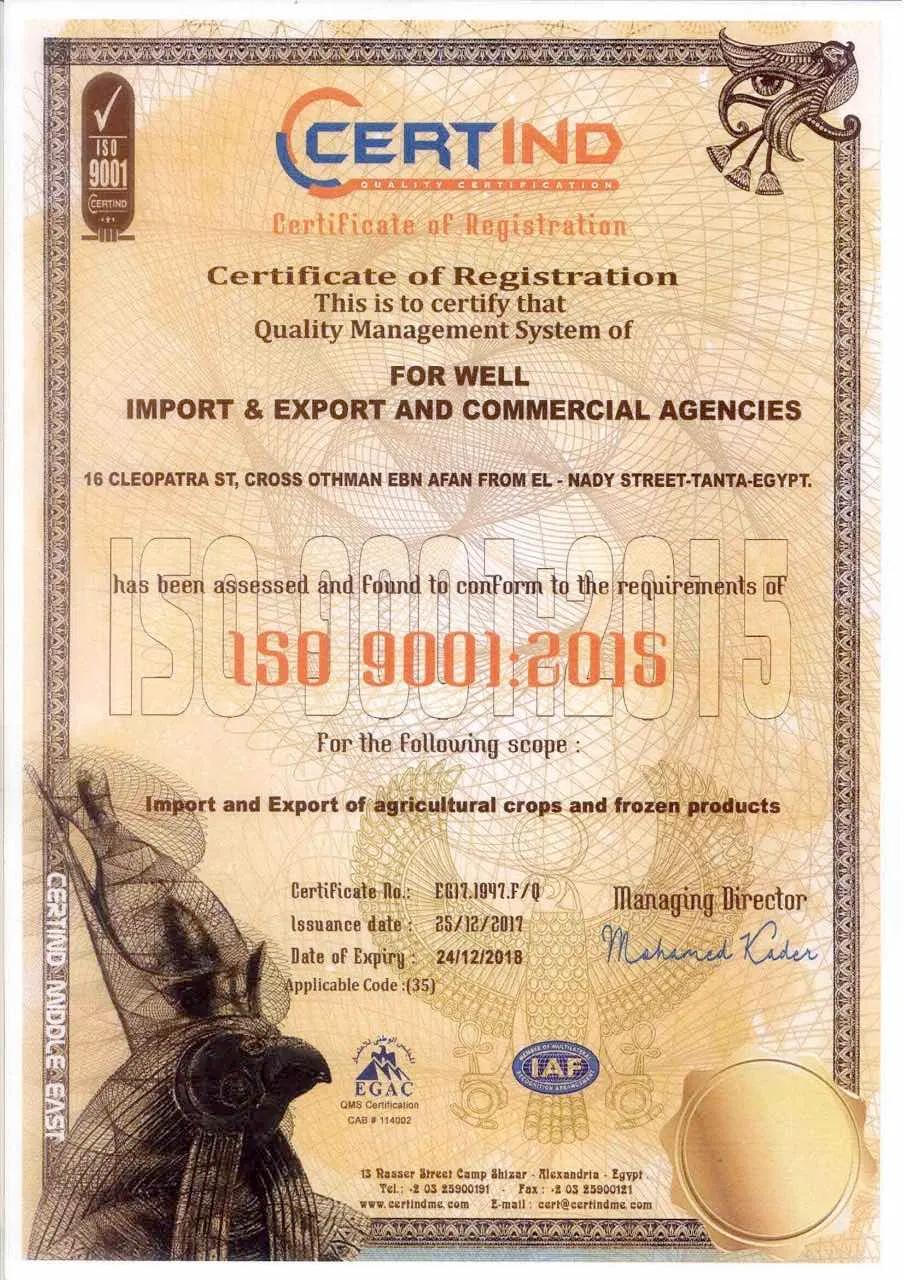 FOR WELL IMPORT & EXPORT AND COMMERCIAL AGENCIES