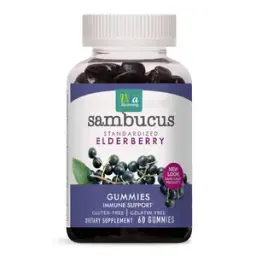 Black Elderberry With Zinc And Vitamins Gummy Organic Vegan 60 Counts Sambucus Elderberry Gummies