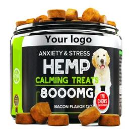 Private Label Hemp Oil Soft Chews For Dog Calming Treat And Anxiety Relie Pet Hit & Joint Supplement