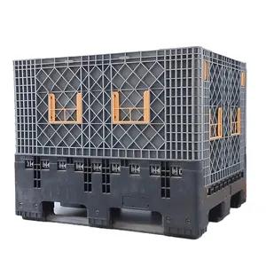 Large Bulk Heavy Duty Large Stackable Folding Collapsible Bulk Plastic Pallet Foldable Large Box/bin Container For Storage