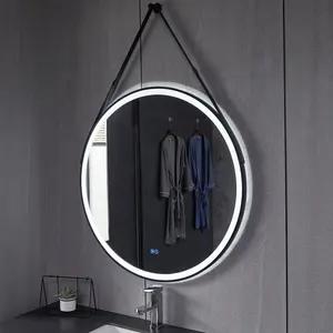 Antique Style Customized Large Round Led Mirror IP44 80 Bathroom Lighted Mirror With String