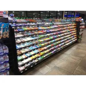 Customized Modern Grocery Store Retail Snack Candy Metal Wire Display Rack Gondola Supermarket Shelves