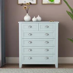Modern Design Living Room Storage Cabinets Wooden Chest of Drawers 6 Drawers Dresser