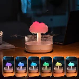 Ultrasonic Essential Oil Mist Mini 7 Color LED Light Portable Rain Cloud Mushroom Raindrop Aroma Diffuser Humidifier