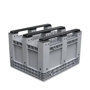 Large Volume Plastic Pallet Container Storage Crate for Transportation Collapsible Crates with lid