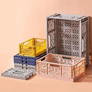 GREENSIDE Wholesale New Design Utility Movable Lightweight Plastic Collapsible Crates
