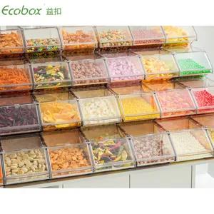 Pick and mix supermarket bulk acrylic cereal grain candy nuts display food dispenser storage container/box/bins