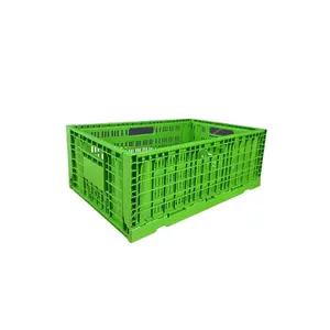 Plastic Folding Crate Box Logistics Vegetables And Fruits Packaging Large Storage Container Collapsible