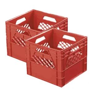 Good Quality Red HDPE Plastic Milk Tomatoes Crates For Sale