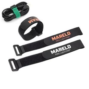 Custom Size Eco-Friendly Soft Adjustable Bike Strap Cable Tie Elastic Hook And Loop Strap