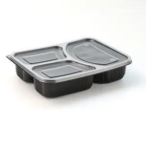 Eco Friendly Chinese Biodegradable Take Out Plastic Bento Lunch Box Meal Prep To Go Containers With Lids Bulk