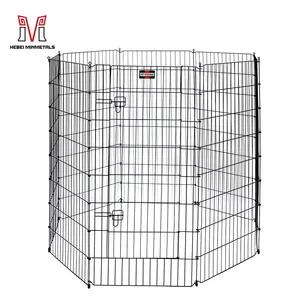 Custom Size Heavy Duty Dog Playpen 8 Panel Foldable Pet Exercise Pen for Small Large Dogs Crate Cover