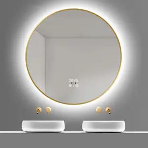 Hot Seller Round Hotel Luxury Washroom Bathroom LED Mirror Hotel Bath Mirror