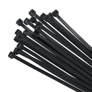High Quality Manufacturers Custom 5*120 mm Nylon Cable Tie Cable Zip Ties 100 Pack Black Zip Ties
