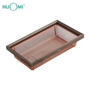Nuomi Wardrobe Accessories Pull Out Rattan Wicker Basket Storage Drawers Soft Closing System